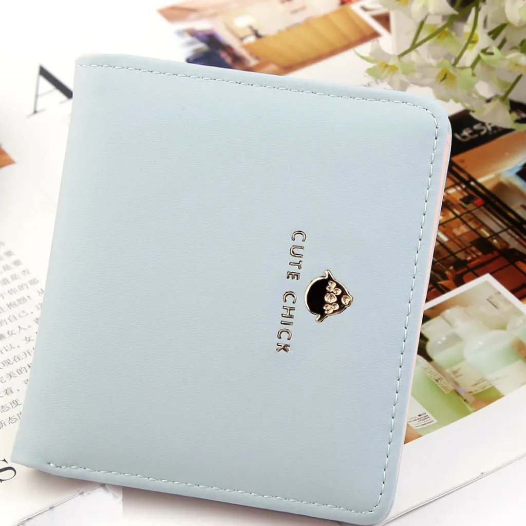 Mini Thin Folded Women Short Wallet Cute Animal Pattern Coin Purse Card Holder Bag Fashion New Woman Wallets Carteira Feminina