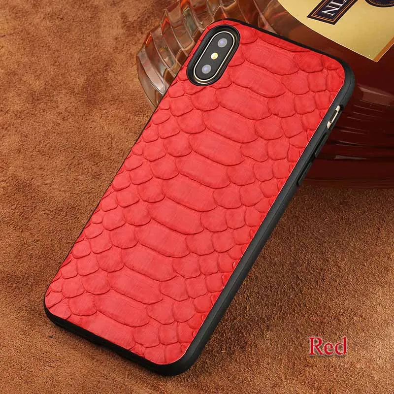 red Кожа питона 360 полный защитный чехол для телефона для Apple iPhone X XS 11 11 Pro max XSmax XR 6 7 8 8 plus SE 5 5S snakeskins чехол - Цвет: red
