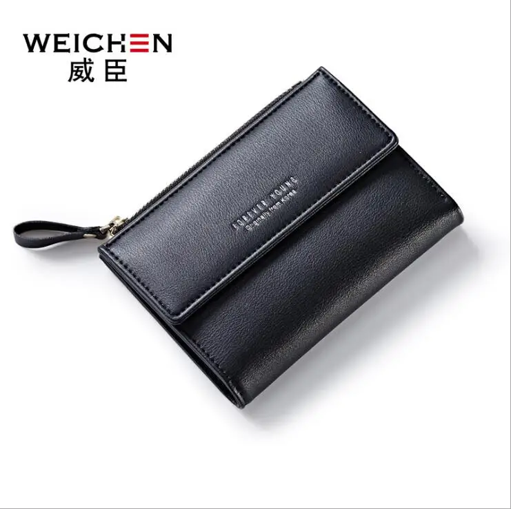 2017 New Female Card Holder Solid Women PU Buckle Wallet Simple Fashion Multi-card Bit Two Fold Standard Wallets Coin Purse | Багаж и