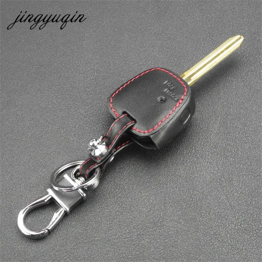 Кожаный чехол jingyuqin для TOYOTA Carina Estima Harrier Previa Corolla Celica корпус автомобильного ключа