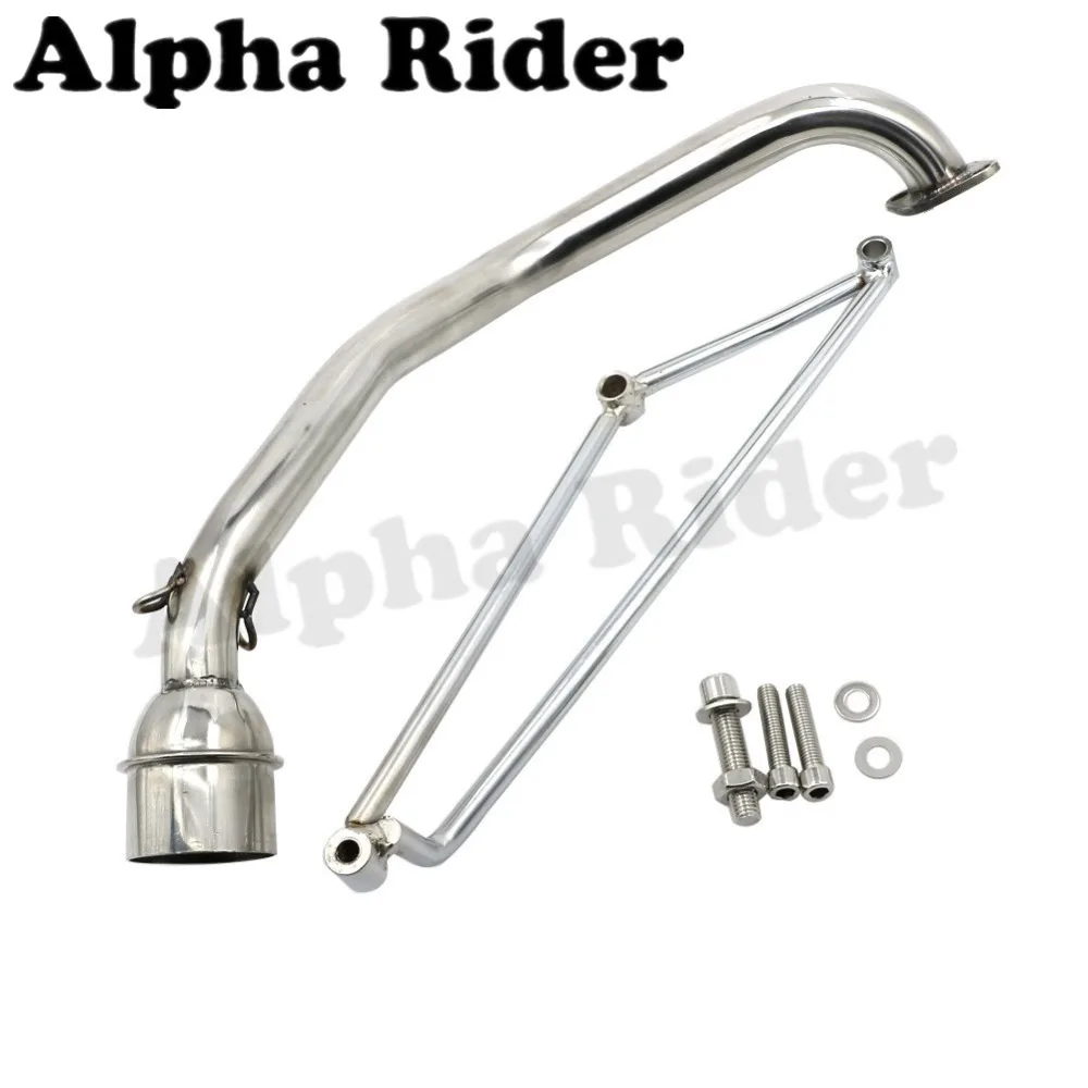 Глушитель выхлопной системы GP из нержавеющей стали изгиб трубы для GY6 125 куб. См