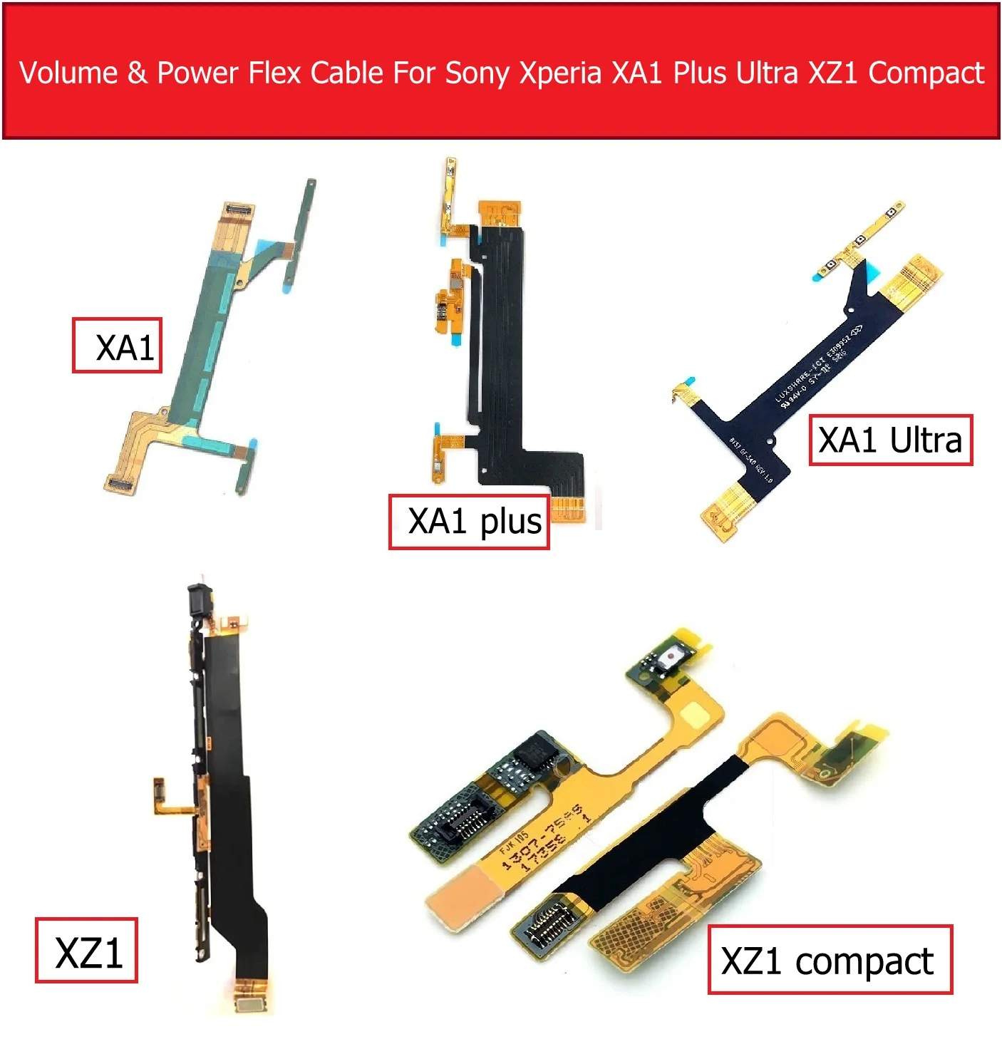 Гибкий кабель питания и громкости для sony Xperia XA1/XA1 Plus/XA1 Ultra/XZ1/XZ1 Compact основная Боковая кнопка переключения клавиш гибкий ленточный ремонт