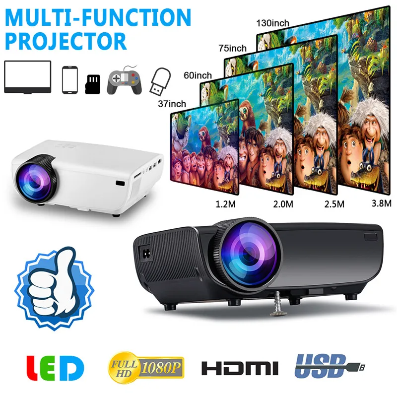 Светодиодный проектор AN05 Wi Fi 70 ansi люмен 3 5 мм аудио 800*480 пикселей HDMI USB мини