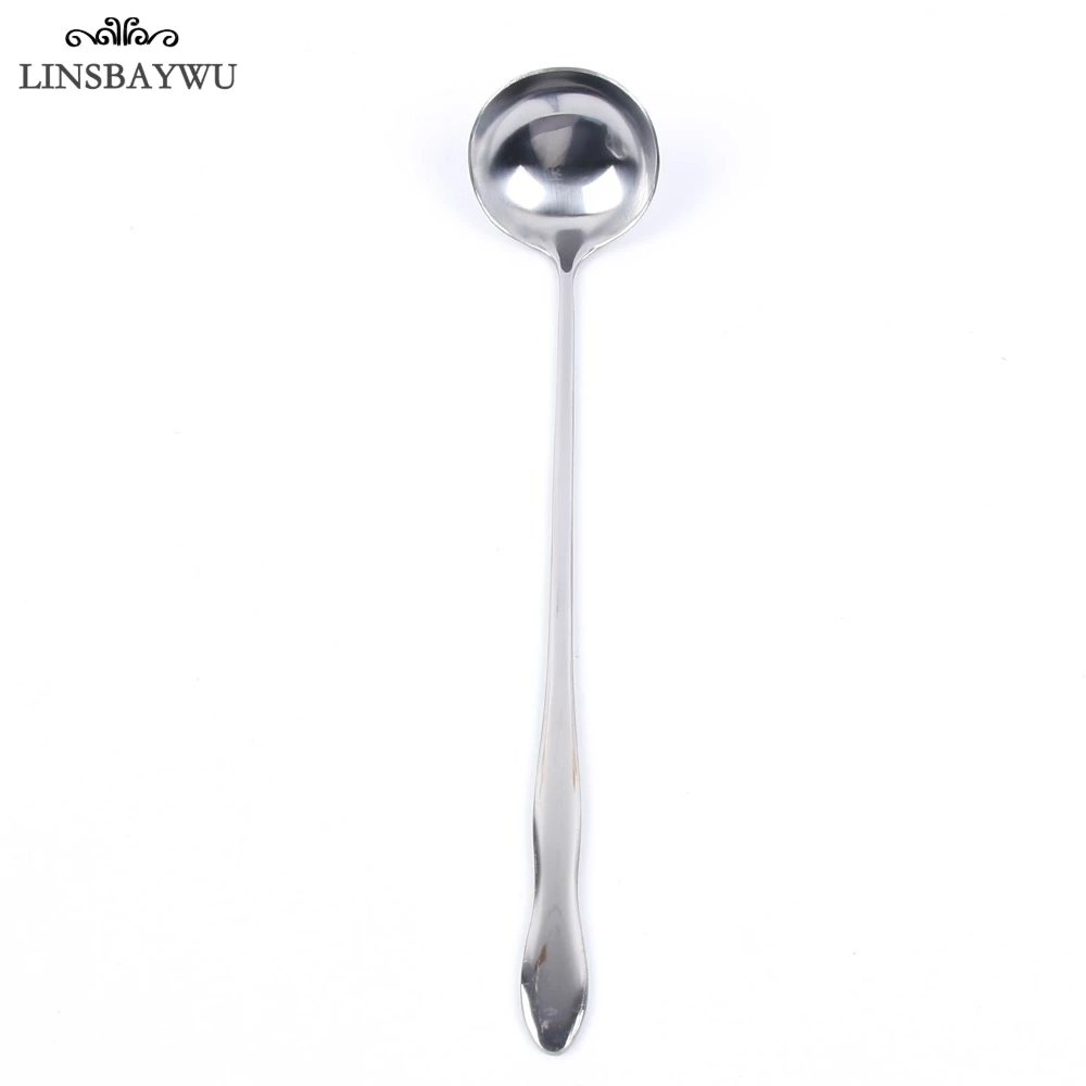 20 см Нержавеющая сталь Кофе & Чай ложки с длинной ручкой для Творческая Ложка