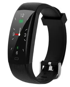 Черный F64C bluetooth Смарт-браслет пульсометр спортивные часы Смарт-браслет Mp3 Фитнес-трекер Смарт-браслет для IOS android apple watch - Цвет: Черный