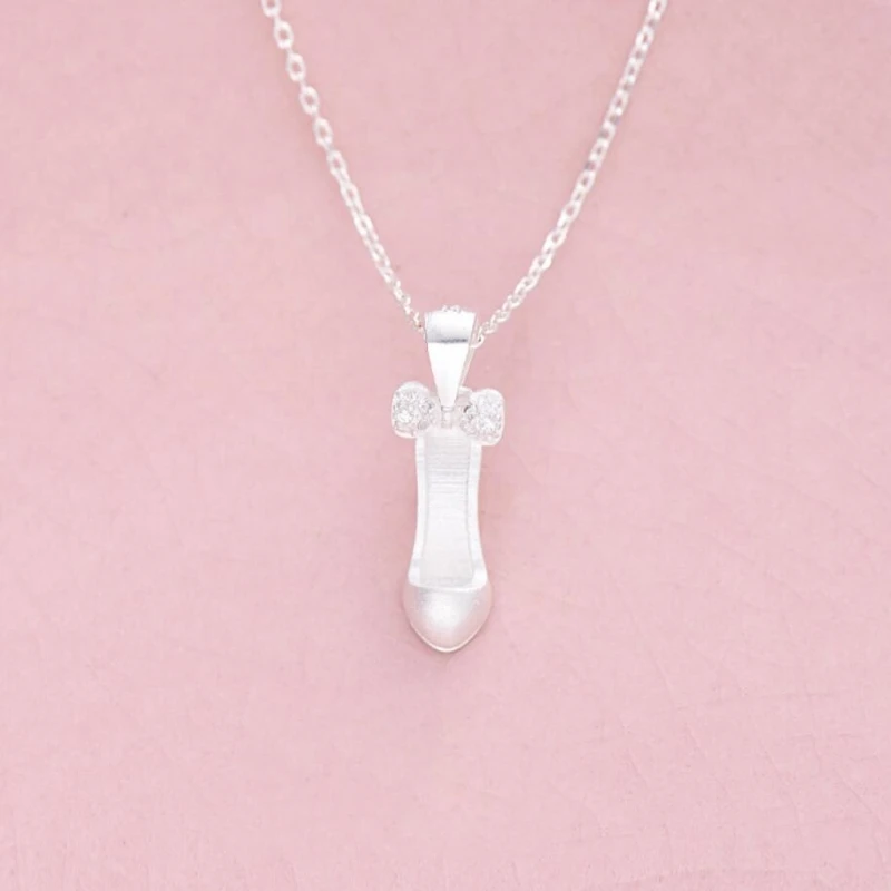 High Heels Bow Elegant Sweet Cute Fresh 925 Sterling Silver Clavicle Chain Temperament Trendy Female Necklace SNE167 | Украшения и