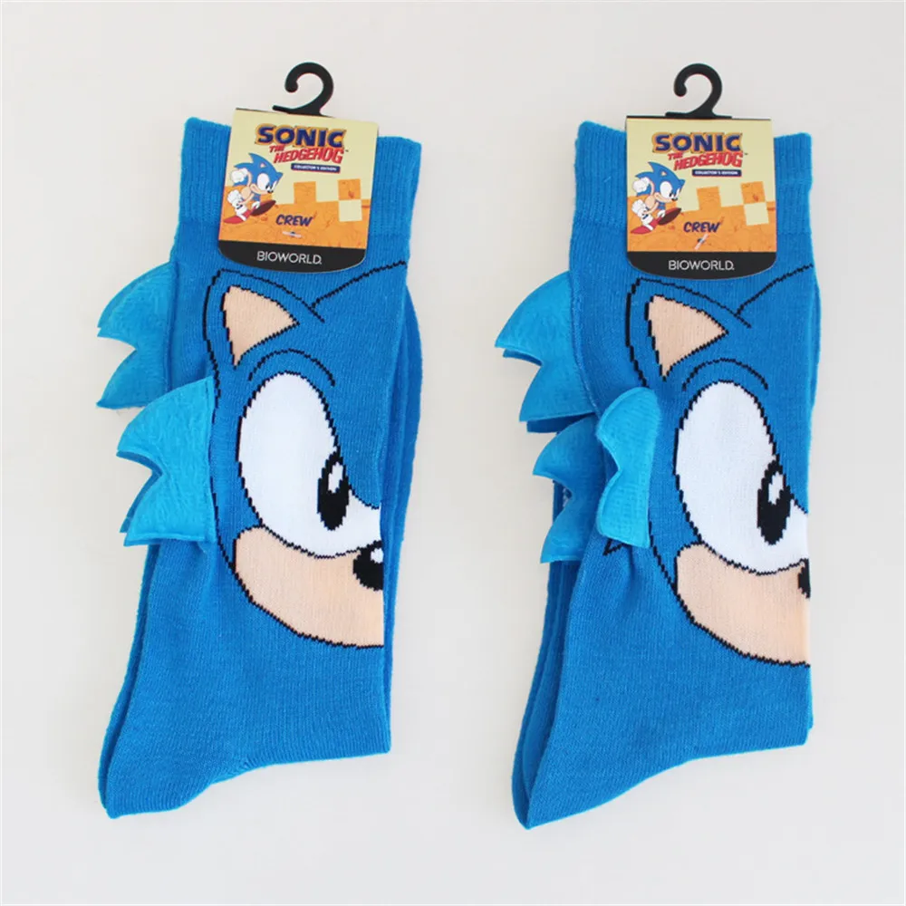 Носки Соник Ежик для косплея теплые Нескользящие невидимые повседневные до