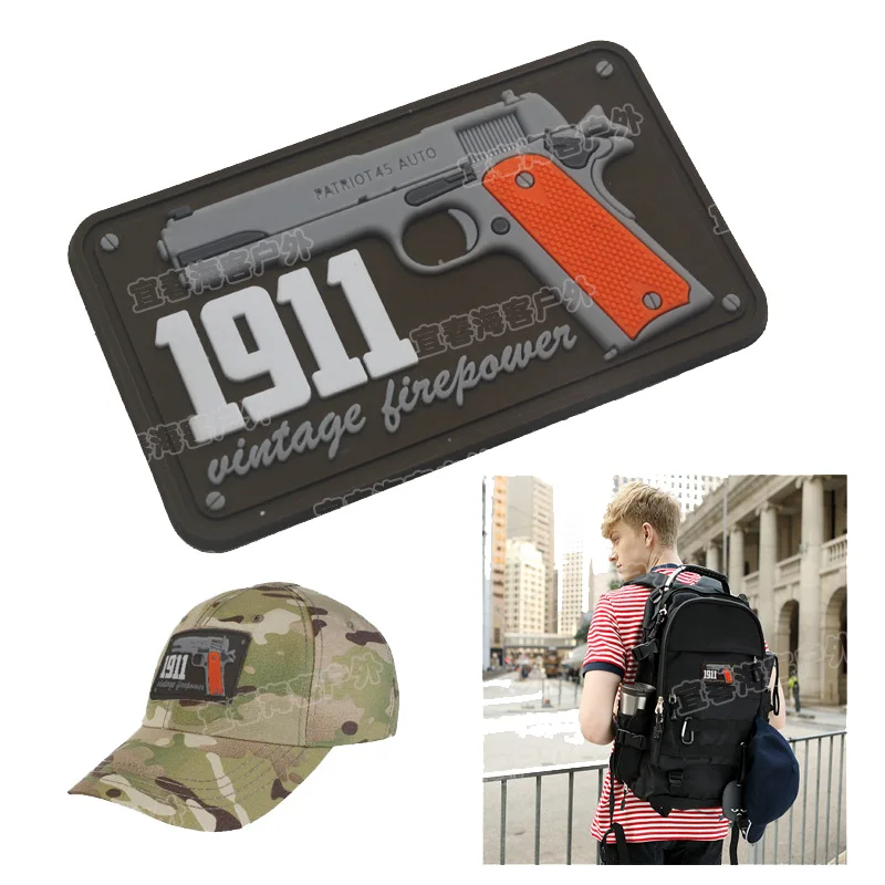 ПВХ клей капля Stampludus Коста ODA516 Каратель P40 WarHawk 1911 винтажный патч огневой мощи значок акриловые значки нашивки Epaulette