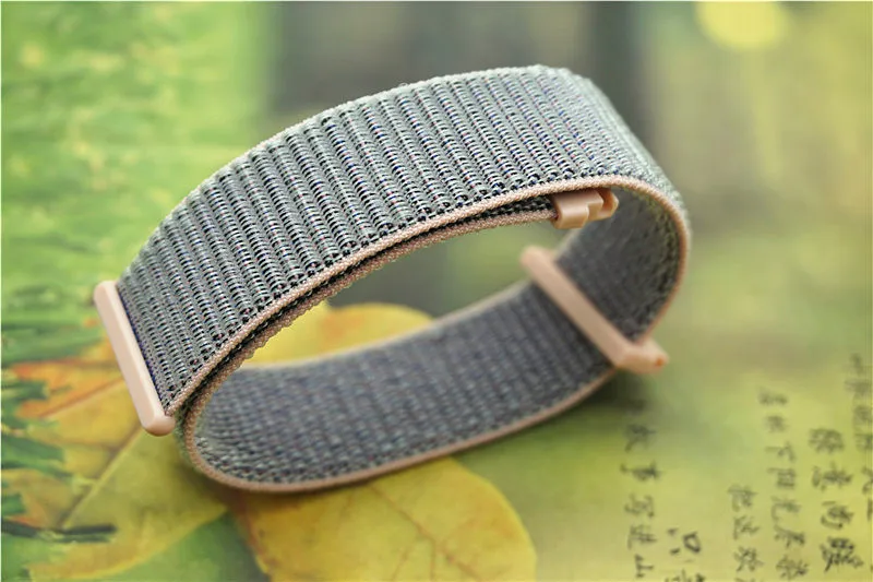 Розовый Для Xiao mi Huami AMAZFIT strato 2 Pace ремешок Тканые нейлоновые петли Смарт-часы ZZQing mi FIT монитор сердечного ритма спортивные браслеты - Цвет: Розовый