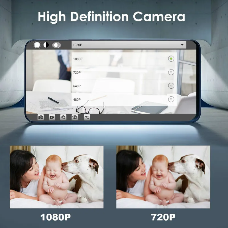DIY камера Мини Wifi Full HD 1080P видеокамера P2P Обнаружение движения видео безопасность