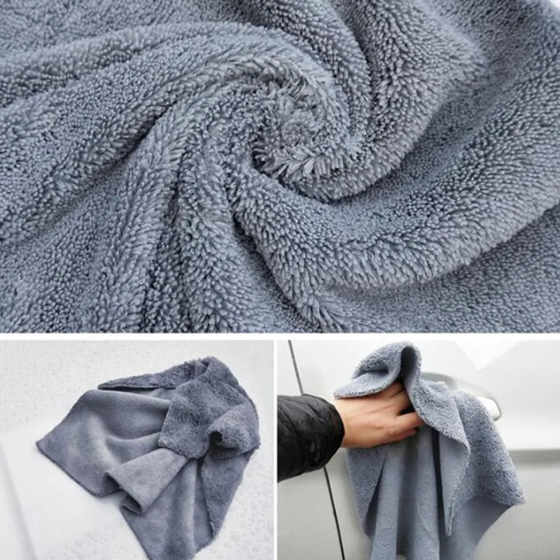 12 шт. 400GSM 40x40 см супер толстые плюшевые безedgeless полотенца из микрофибры уход за автомобилем чистящие салфетки микрофибра полировка детализация сушка