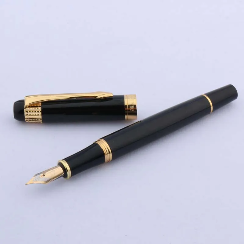 

OFFICE METAL Big circle classic style black bright golden Fountain Pen