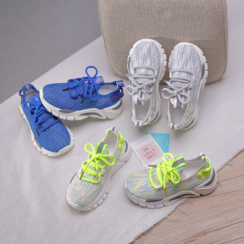 Children Sports Shoes Comfortable Kids Mesh Boys Sneakers Reflective Girls Breathable Net Sapato Infantil | Детская одежда и обувь