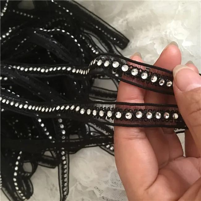5yard Lace clothing stage costume diy shiny diamond stitching hollow doll lace flash accessories decoration | Дом и сад