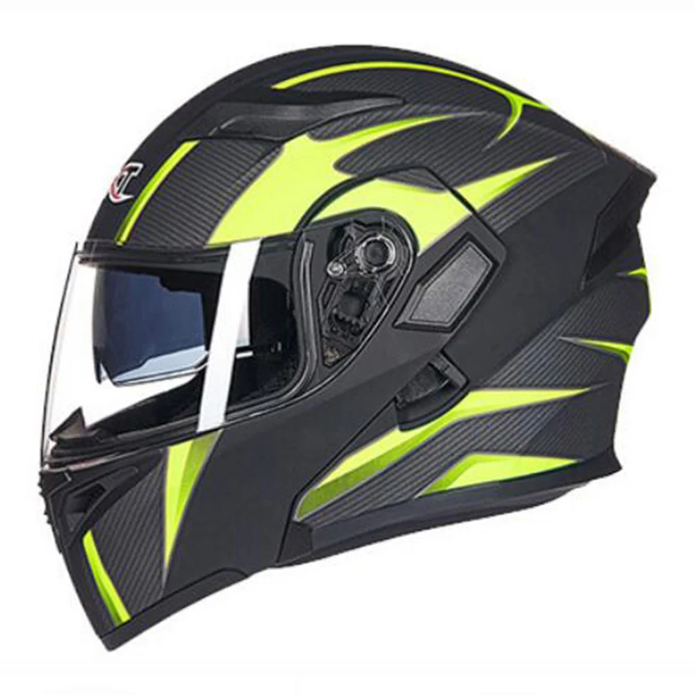 Colour 12 GXT флип мотоциклетный шлем мотокросса Краш шлем дышащий комфорт Moto Doublel объектив полный шлем для мотоцикла - Цвет: Colour 12