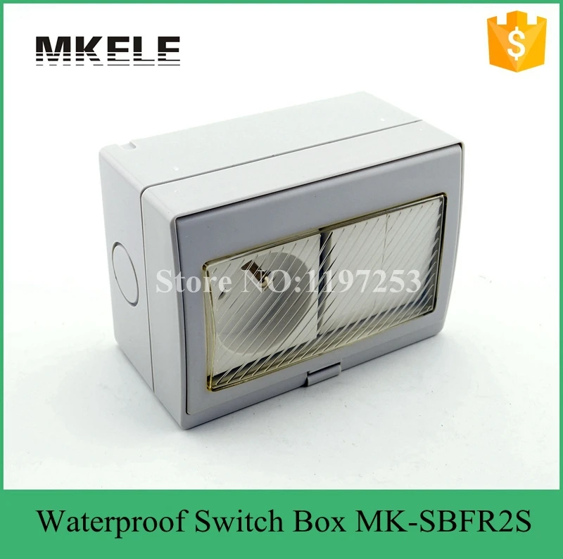 Наружный Электрический Водонепроницаемый 2 х кнопочный переключатель и 1