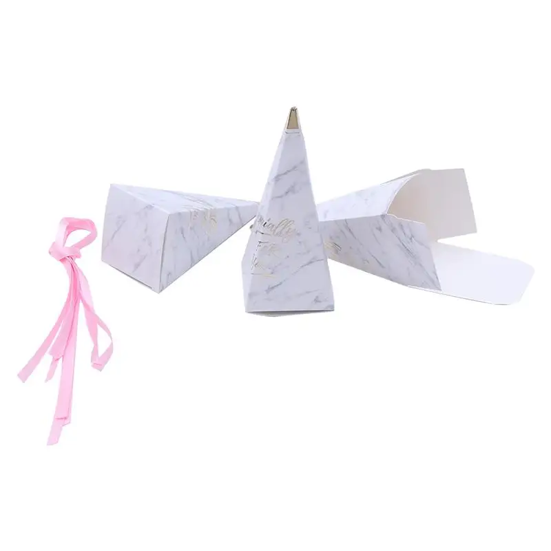 Grey with Pink 50 шт. свадебные коробки для конфет мраморные зерна лист Фламинго коробки для подарков с принтом с лентой приличный шоколадный лакомство коробочки для сувениров на вечеринке - Цвет: Grey with Pink