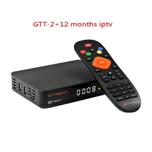 GTT-2 with 12 IPTV GTT-2 Android 6,0 Amlogic S905D Smart tv BOX+ DVB-T/T2/C 2 ГБ 8 ГБ с управлением 2,4 ГГц Wifi H.265 4K медиаплеер телеприставка IP tv - Цвет: GTT-2 with 12 IPTV