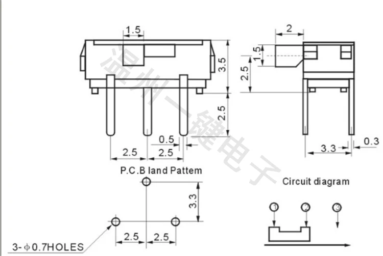 5 шт. детский маленький переключатель 3 фута 2 файла боковой слайдер