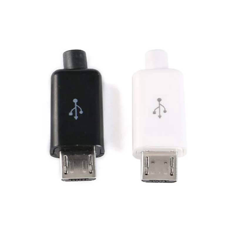 10 шт./лот Micro USB штекер разъем черный/белый сварки данных OTG интерфейс линии DIY кабель для передачи данных Аксессуары