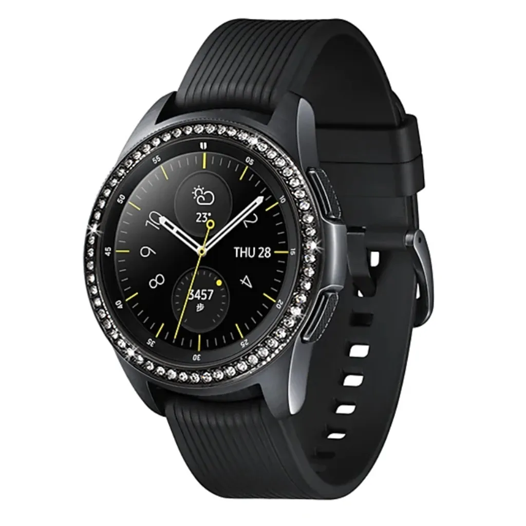 2 шт. для samsung Galaxy Watch 46 мм, драгоценный камень кольцо клеющаяся крышка против царапин металлические часы из нержавеющей стали аксессуары украшения