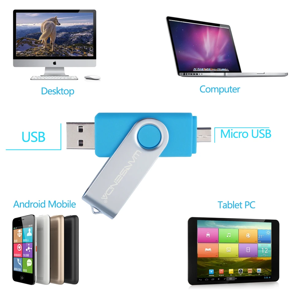 WANSENDA металлический usb флеш накопитель 8 ГБ 16 32 64 128 256 ГБ|USB флэш-накопители| |