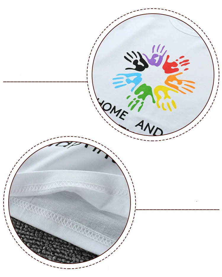 Одинаковая одежда для семьи футболка мамы и дочки наряды хлопковые повседневные