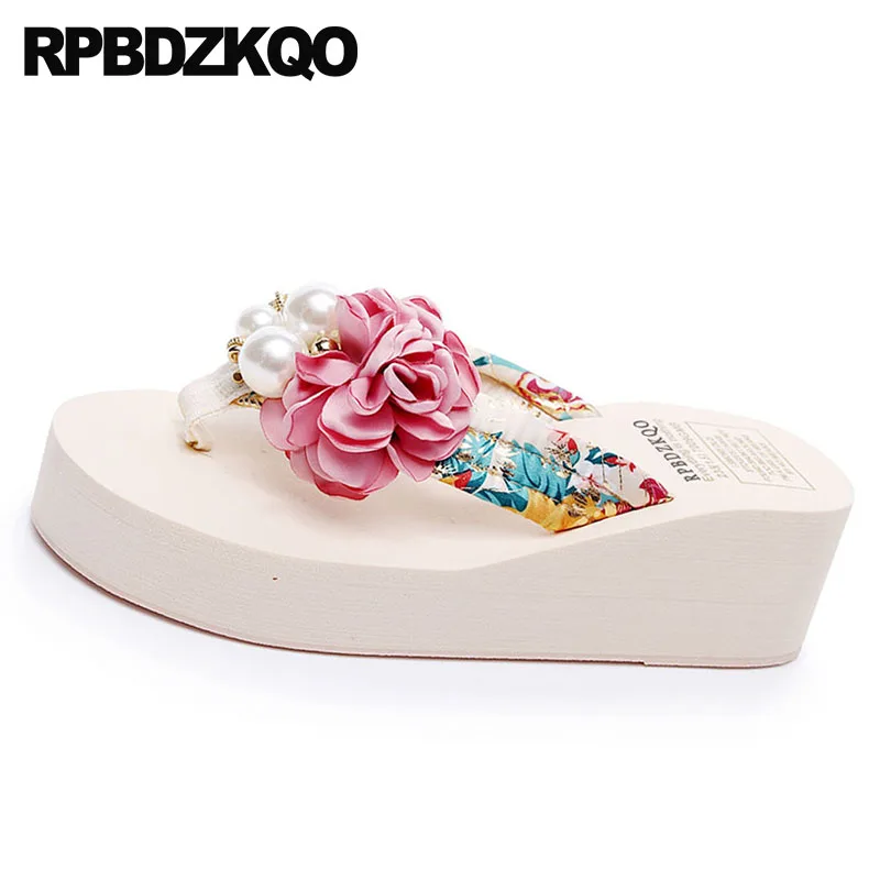 Сандалии Flatforms на низкой танкетке и платформе большие Размеры женские атласные