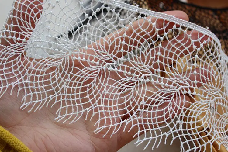 8 см ширина изысканные тонкие листья полиэстер водорастворимые кружева DIY