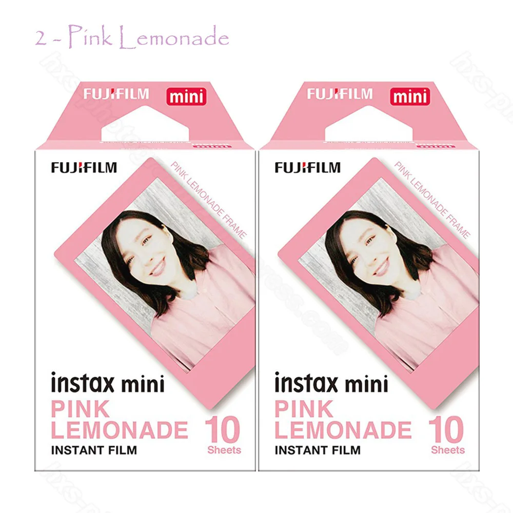 2 - Pink Подлинный Fujifilm Fuji Instax Mini 9 пленка Розовый Лимонад 10 листов для 8 9 7s 90 25 50i 50s мгновенная камера поделиться SP-1 SP-2 Pinter - Цвет: 2 - Pink