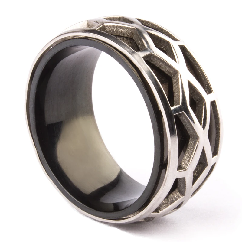 Бесплатная доставка обручальные кольца Крутое титановое кольцо в стиле панк из