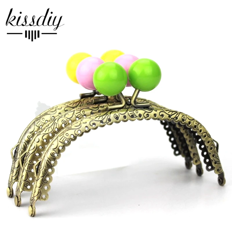 KISSDIY 3 шт 12,5 см Античная бронзовая монета металлические рамы для женских сумочек конфеты голова поцелуй застежка Cluth DIY сумка для устройств и деталей