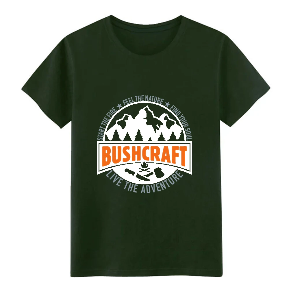 Мужская футболка Bushcraft & Survival с принтом 100% хлопок S 3xl буквы подарок базовая летняя