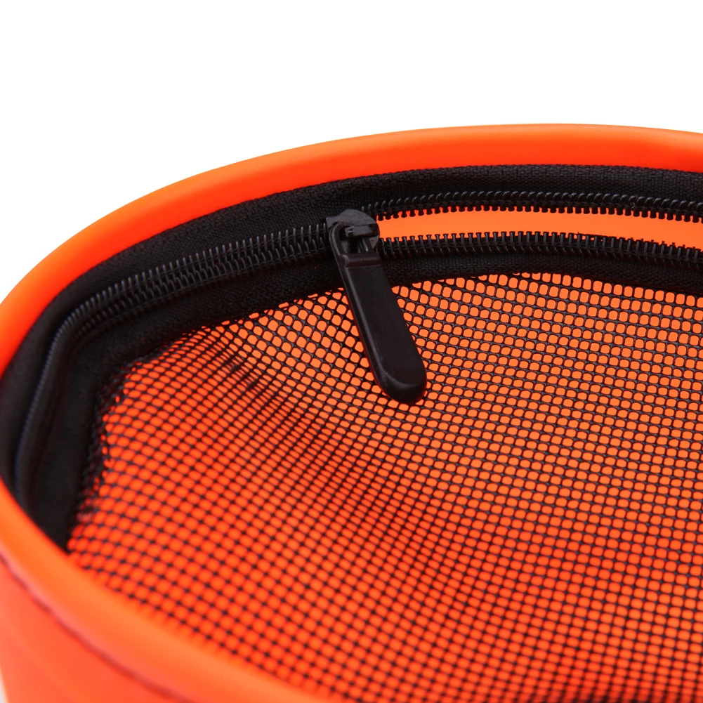Portable EVA Foldable Shrink Live Fish Water Bucket with Rope Belt Outdoor Camping Fly Carp Fishing Tackle Tool Accessories | Спорт и