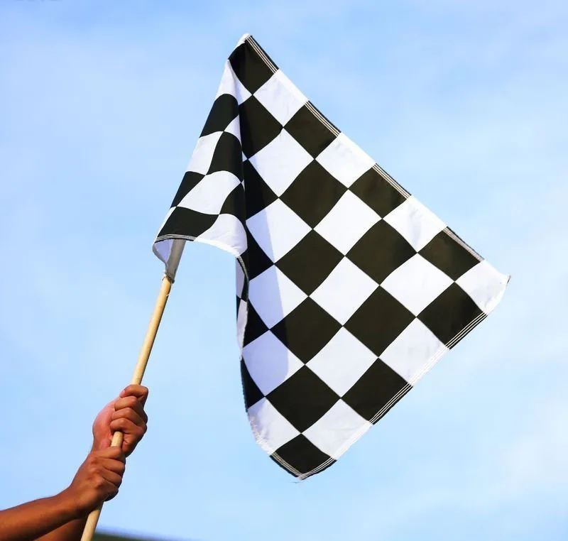 3*5 футов клетчатый Гоночный флаг автомобиль наклейка бомба оберточная бумага