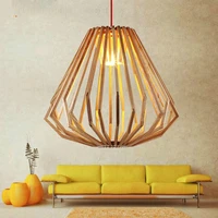 fashion modern pendant light european simple wooden cone shape wood pendant lamp home bedroom lighting decor cafe lamp