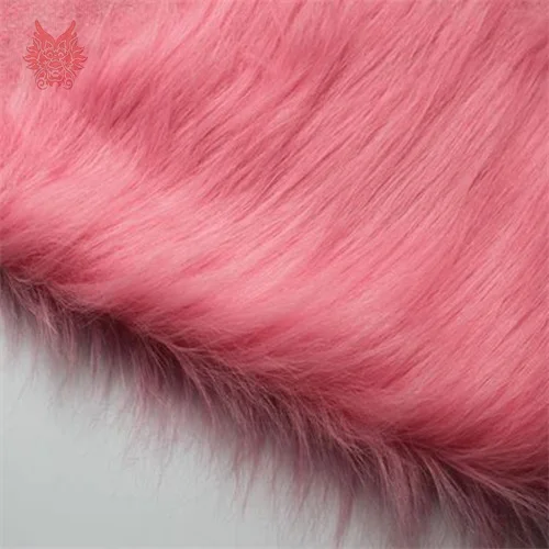Pink per pic 9 см розовый плюш искусственный мех Ткань для зимнего пальто жилет меховой воротник 150*50 см 1 шт длинный мех Ткань DIY Ткань SP3911 - Цвет: Pink per pic
