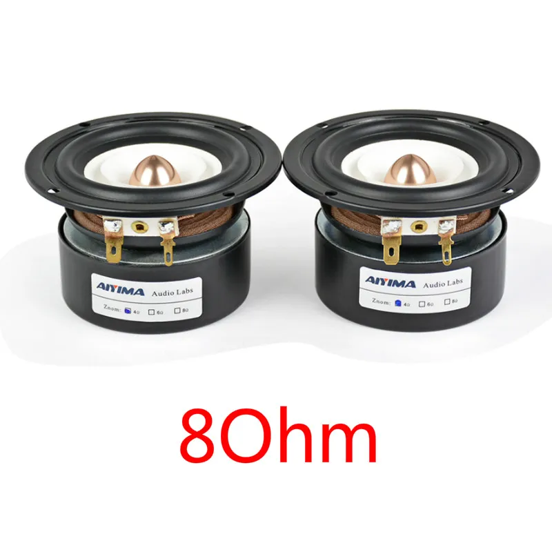 AIYIMA 2 шт. 3 дюймов мини аудио Портативный Динамик s 4Ohm 8Ohm 15 Вт полный спектр Hifi Басс, Динамик НЧ-динамик, Bluetooth AUX Динамик "сделай сам" - Цвет: Round 8Ohm 15W