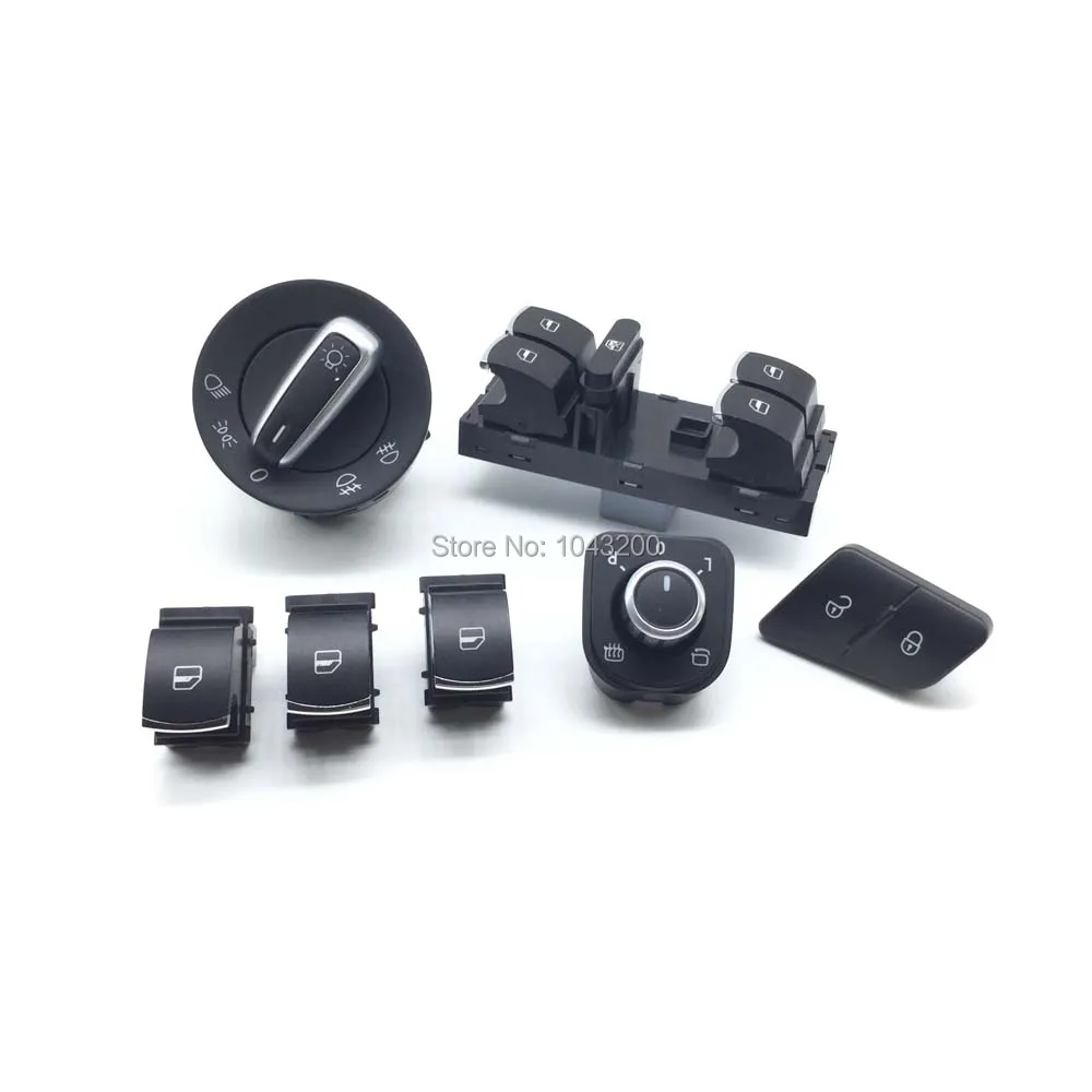 5ND959565A For Volkswagen VW Passat B6 3C Window Headlight Mirror Door Control Switch Button OE# 3C0962125B 5ND941431A 5ND959857 |