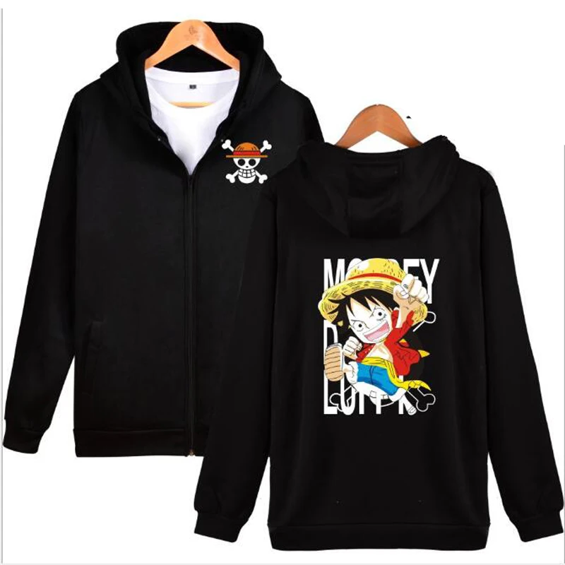 Аниме цельные мужские толстовки на молнии свитшоты с принтом обезьяны D Luffy Trafalgar