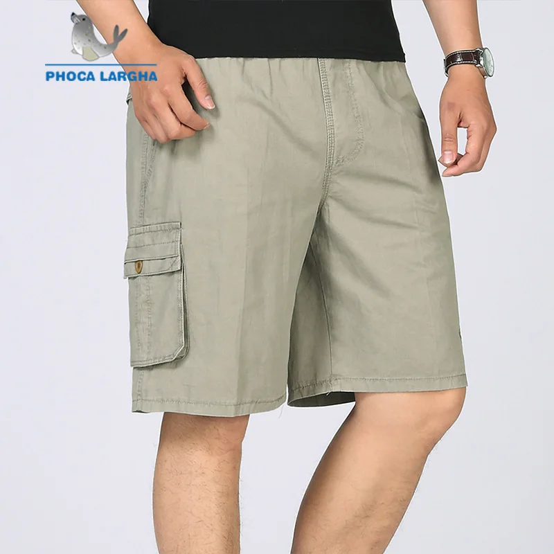 Мужские шорты карго повседневные облегающие в стиле милитари лето 2019|Мужские
