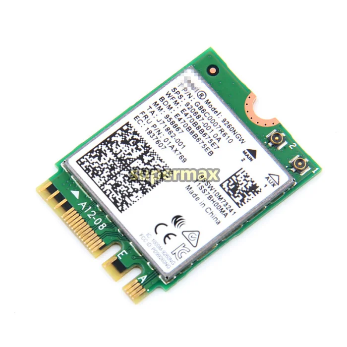 Двухдиапазонная беспроводная карта переменного тока 9260 9260NGW Wifi/NGFF M2/2 4G/5 ГГц Wlan