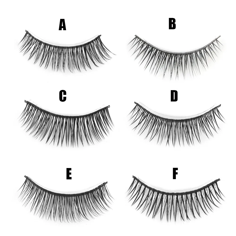 4Pair Luxury 3D False Lashes Fluffy Strip Eyelashes Long Natural Party natural faux mink lashes magnetic eyelashes maquiagem #05 | Красота и