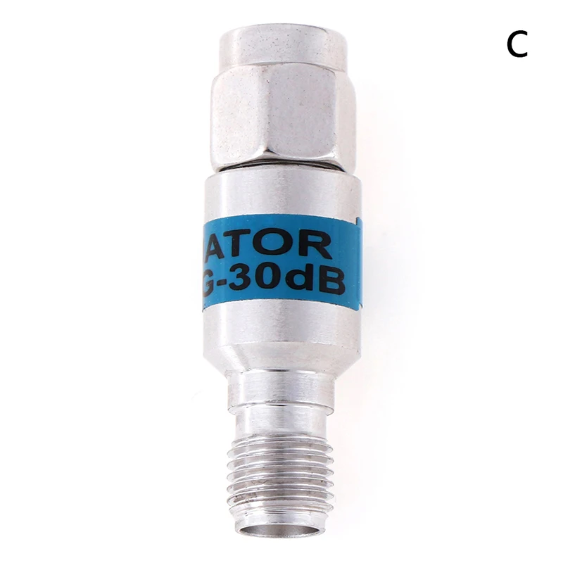 C 1 шт. 2 Вт SMA 6 ГГц DC-6GHz коаксиальный фиксированный аттенюаторы частота SMA фиксированные разъемы - Цвет: C