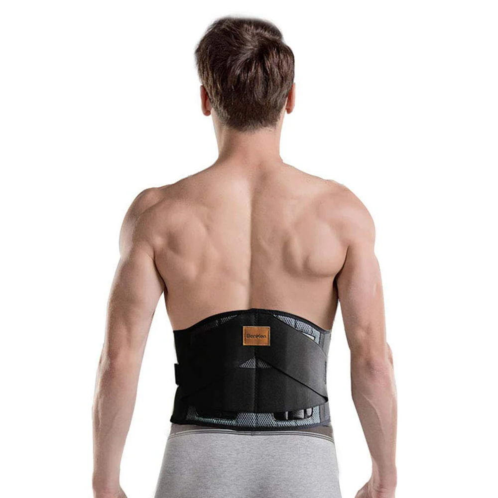 

Benken 1Pcs Adjustable Neoprene Double Pull Lumbar Support Lower Back Belt Brace Pain Relief Band Waist Belt