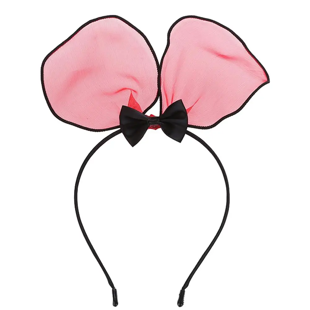 Newborn Baby Girl Cute Mickey Rabbit Ear Shape Mesh Solid Headband Beautiful Fashion Bow Dream Princess Series | Детская одежда и