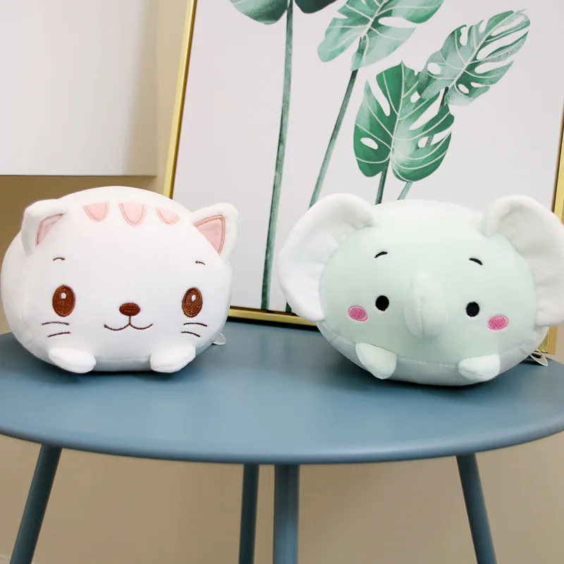 Мягкие животные мультфильм милые подушки толстый кот хомяк слон свинья плюшевая игрушка лягушка мягкие милые дети подарок на день рождения