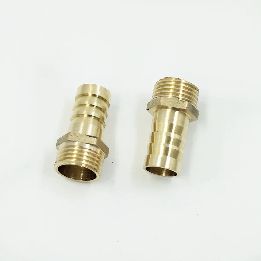 2pcs/lot Brass Pipe Fitting 16mm Hose Barb Tail G1/2&quot Male Thread Connector Joint Copper Coupler Adapter | Обустройство дома