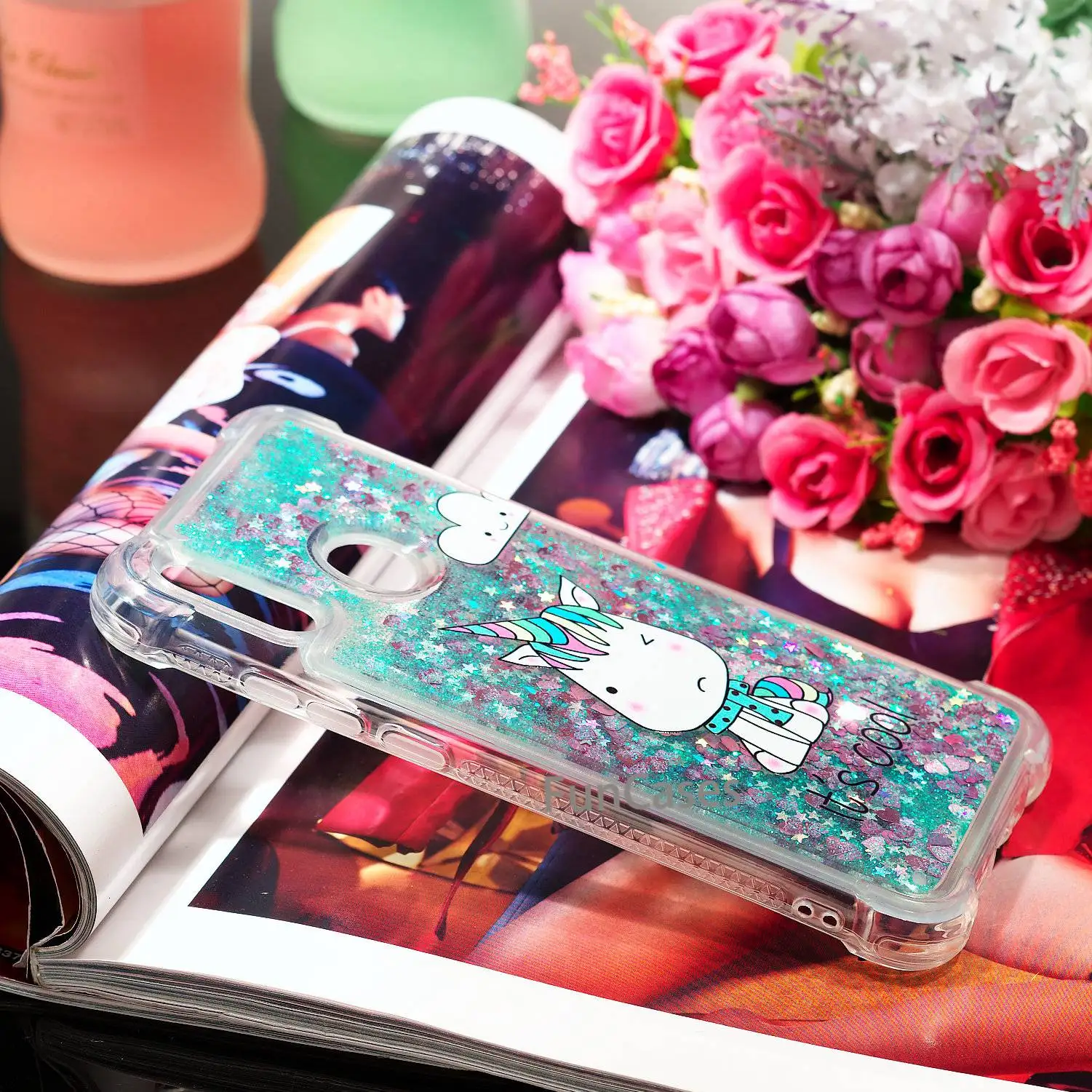 Динамический песок жидкие блестящие чехлы для huawei P Smart 2019 Coque TPU Slicone honor 10 lite