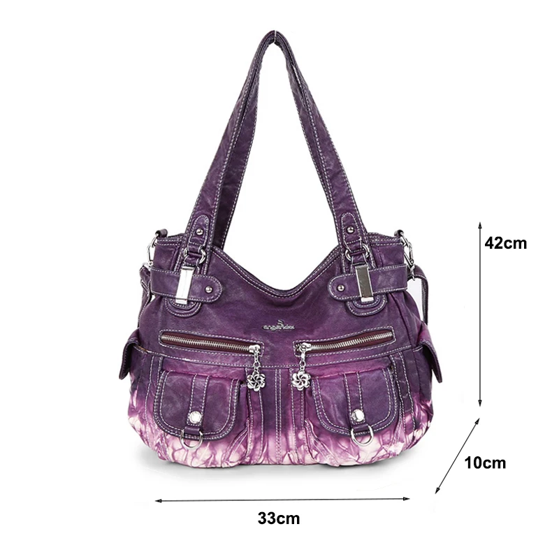 New Brand Durable Women hobo shoulder crossbody bag female casual large totes high quality Washed PU leather bags for ladies | Багаж и